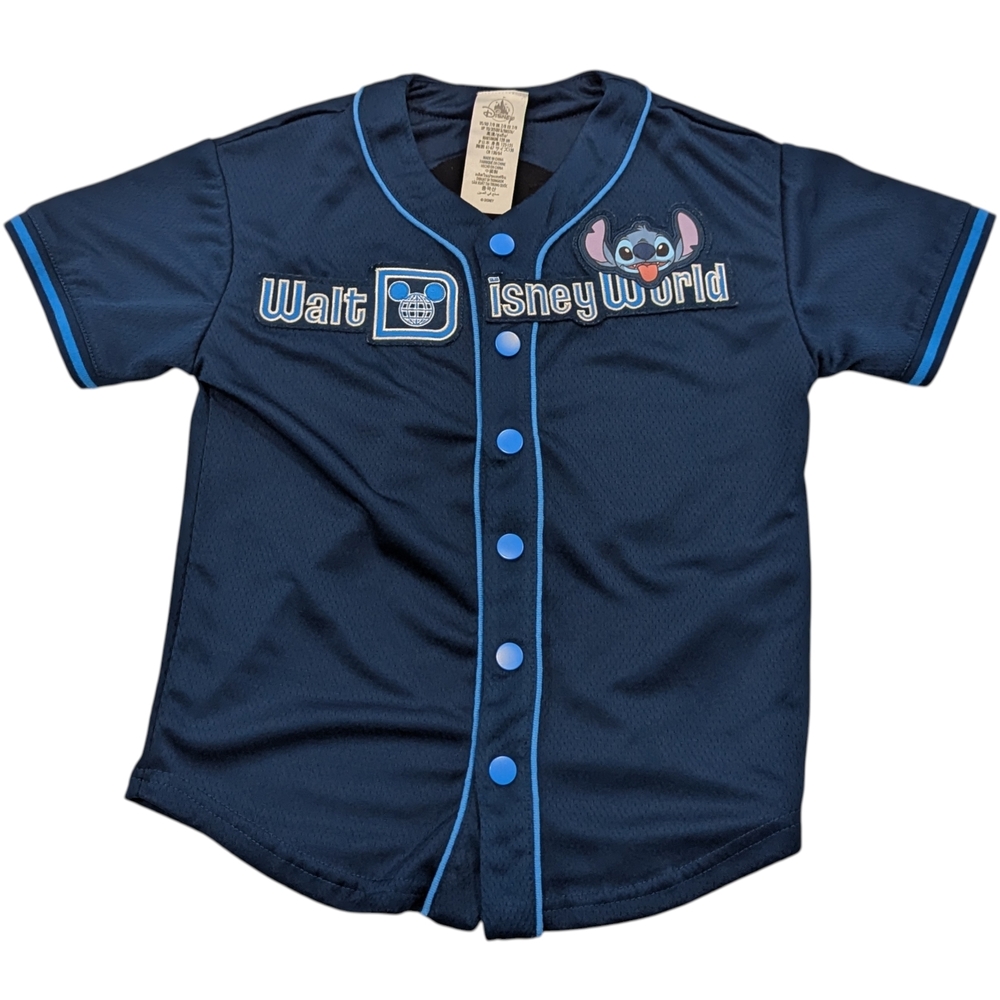 Disney YOUTH Walt Disney World Stitch '626' Baseball Jersey Shirt Size 7/8